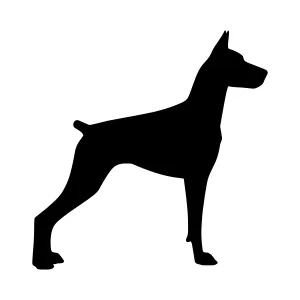 Dog Silhouette - Doberman Pinscher