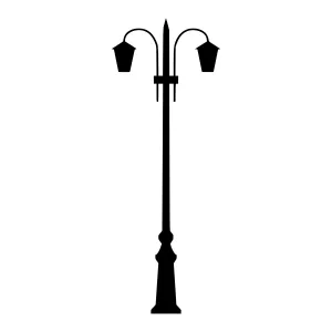 Black Street Lamp Silhouette