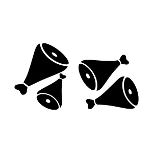Meatball Illustration - Simple Black & White Design