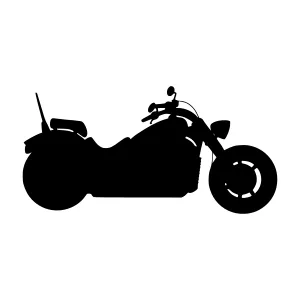 Silhouette Motorcycle Vector Illustration