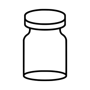 Line Art Jar - Empty Glass Container