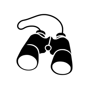 Silhouette Binoculars - Simple Icon