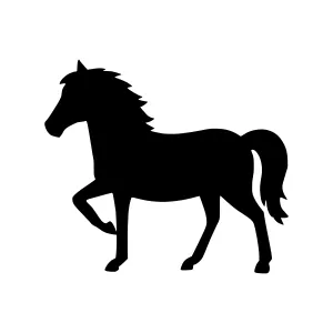 Silhouette Horse Vector Graphic