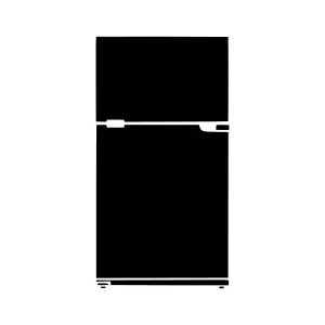 Refrigerator Icon - Minimalist Black Outline