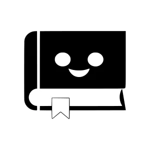 Cute Smiling Book Icon - Vector Illustration