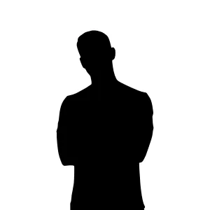 Silhouette Man - Black Outline Vector
