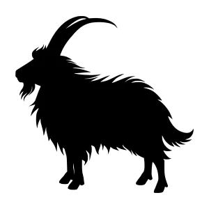 Silhouette Goat Graphic - Black Animal Vector