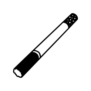 Black Silhouette Cigarette Illustration