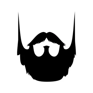 Silhouette Beard Graphic - Minimalist Design