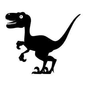 Silhouette Dinosaur Illustration - Raptor