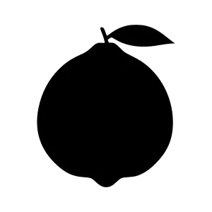 Black Silhouette Lemon Fruit Icon