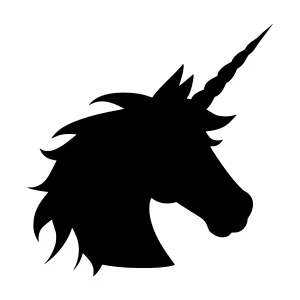Black Unicorn Silhouette Vector Graphic