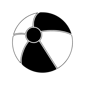 Black & White Beach Ball Icon