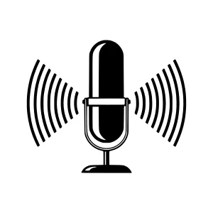 Vintage Microphone Icon - Retro Audio Symbol