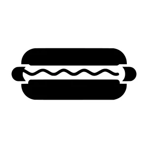 Hot Dog Icon - Simple Vector Illustration
