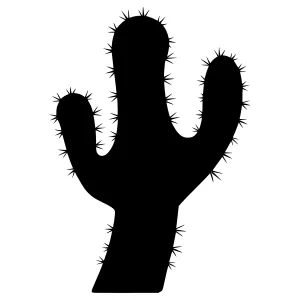 Black Silhouette Cactus Icon
