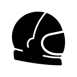 Astronaut Helmet Silhouette Icon