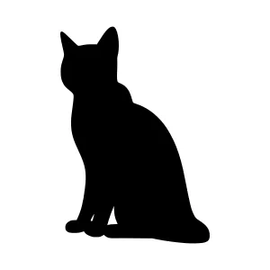 Black Cat Silhouette Vector Illustration