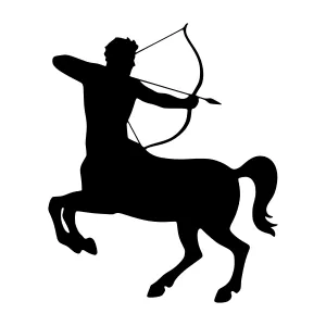Silhouette Centaur Archer - Vector Graphic