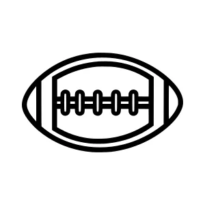 American Football Icon - Line Art Vector