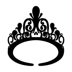 Black Tiara Silhouette Vector Illustration
