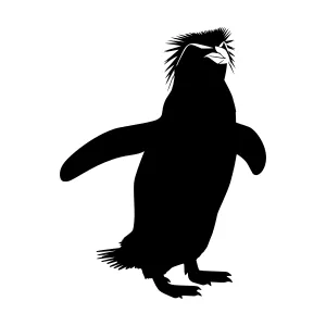 Silhouette Penguin - Stylized Black & White