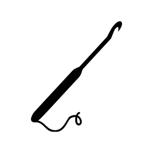 Black Crochet Hook Silhouette