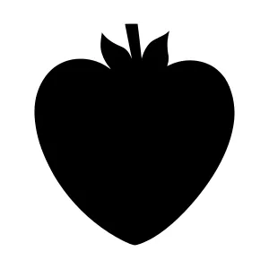 Strawberry Silhouette Icon