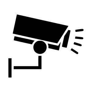 Security Camera Icon - Vector Illustration