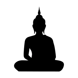 Silhouette Buddha Meditation Pose