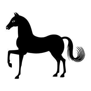 Black Horse Silhouette Vector Illustration