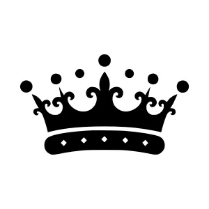 Black Crown Vector Icon