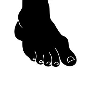 Black Foot Silhouette Vector Illustration