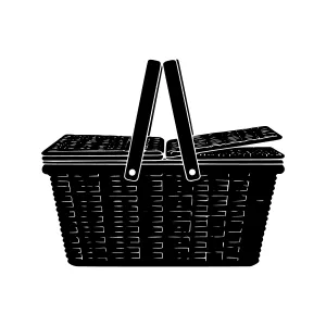 Black Picnic Basket Silhouette