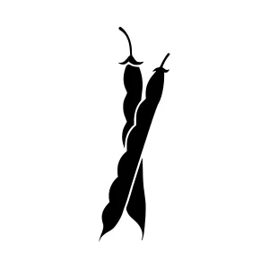 Bean Silhouette Vector Illustration
