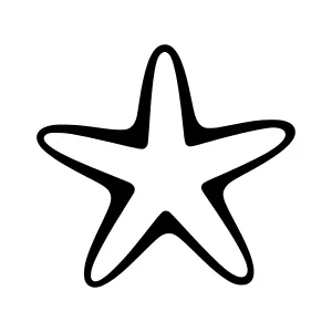 Simple Black Star Outline Vector Icon