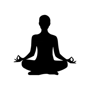 Silhouette Yoga Meditation Pose