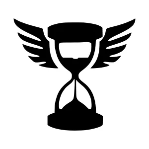 Hourglass Trophy Icon - Time Award Design