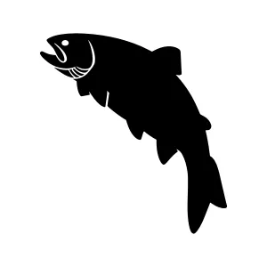 Silhouette Fish Graphic - Minimalist Vector