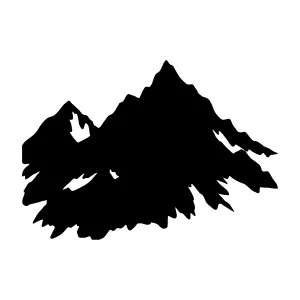 Mountain Silhouette Graphic Design Element