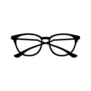 Black Glasses Silhouette Vector Icon