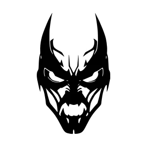 Dark Demon Mask Vector Illustration