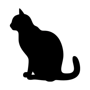 Black Cat Silhouette Vector Illustration