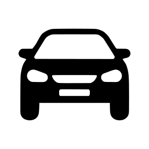 Car Icon - Black Outline Vector