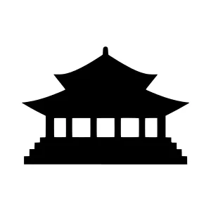 Japanese Pagoda Silhouette Vector Icon