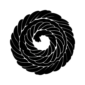 Abstract Spiral Vector Graphic - Black Silhouette