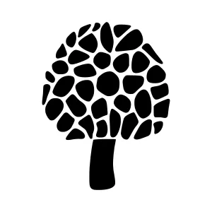 Black Tree Silhouette Vector Graphic