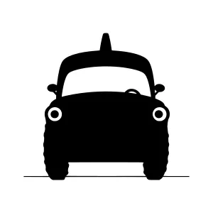 Minimalist Car Silhouette Vector Illustration