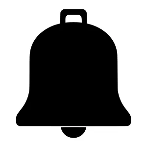 Black Bell Icon - Simple Vector Illustration