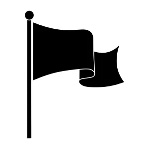 Black Flag Icon - Vector Illustration